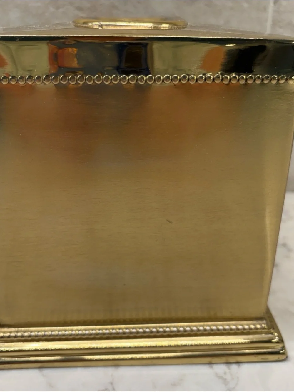 Gold Decorative Tissue Box Cover